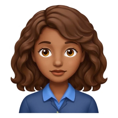 Uma mulher morena de cabelo ondulado e um sinal na bochecha sticker