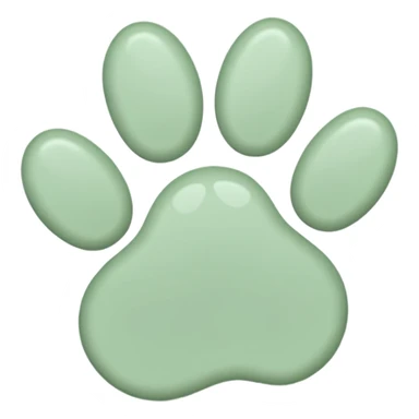 a pastel green pawprint sticker