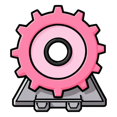 Pink gear sticker