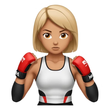 woman making MMA sticker