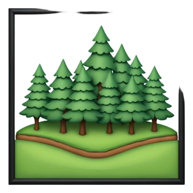 a piece of land with trees and buildings sticker