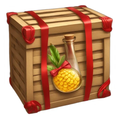 exotic oils a in a braided box with a red ribbon sticker