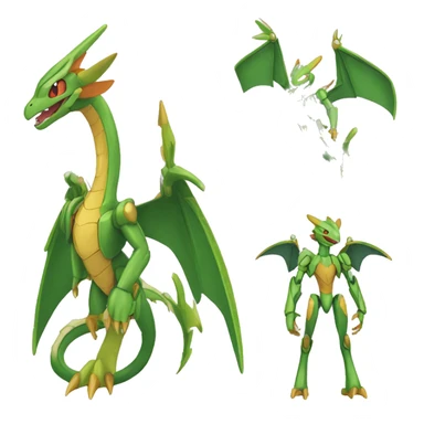 Mechanical Flygon-dragon-Charizard-raptor-Medabot-Mecha full body sticker