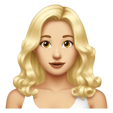 blondy pretty girl in dress selfie to the mirror sticker