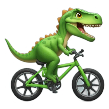 Dino on a bike sticker