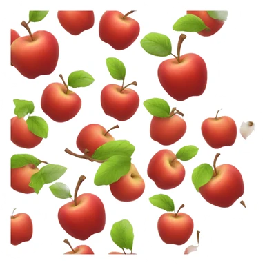 red apple on white  sticker