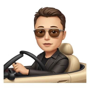 elon musk driving sticker