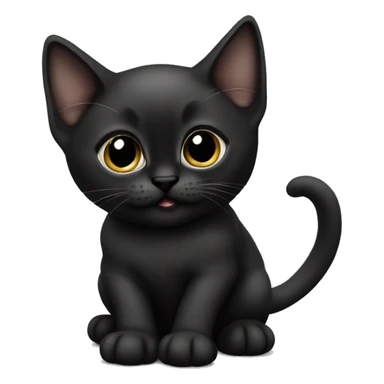 all Black siamese kitten sticker