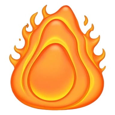 create an emoji of a little lava flow, no face just the lava, no volcano, something like a stain sticker