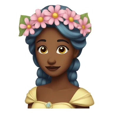 Flower princess sticker