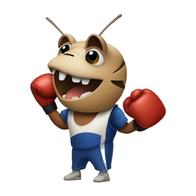 An animal cricket boxing sticker
