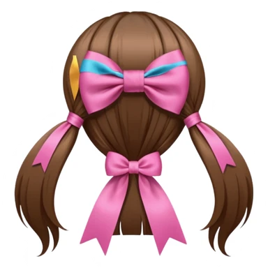hair from behind with a bow sticker
