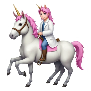 unicorn riding a donkey sticker