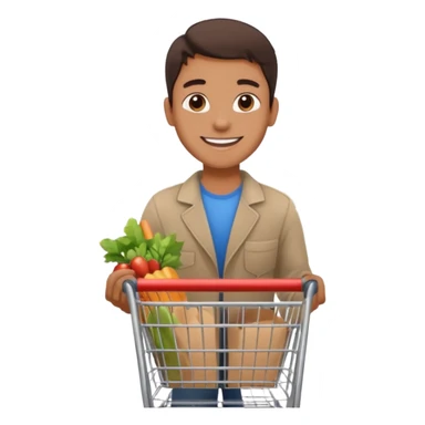 shopping in supermarket sticker