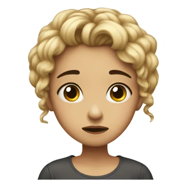 Girl with sad eues sticker