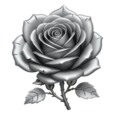 metal rose, without green leaves, just flower sticker