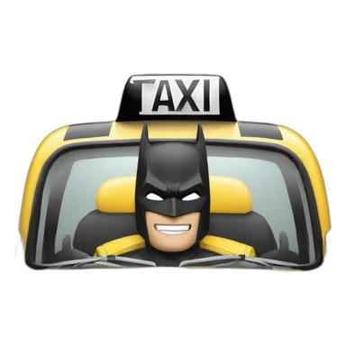 logo batman in a taxi sticker