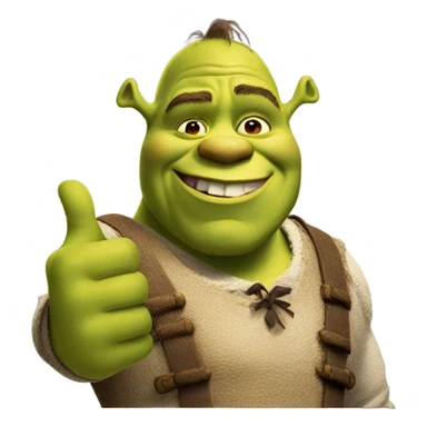Shrek thumbs up sticker