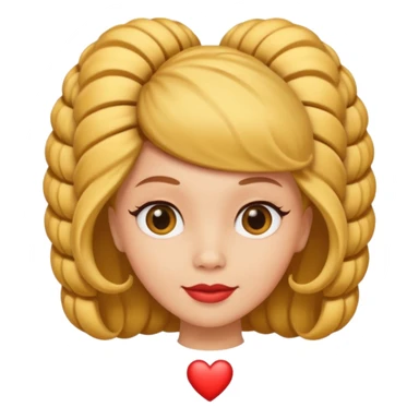 heart with a 1960s hairdo sticker