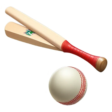 cricket bat and ball sticker