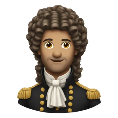 historical wig sticker