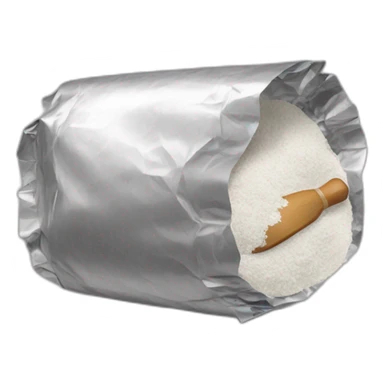 flour and tinfoil sticker