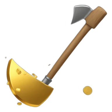 Pickaxe destroy gold coin sticker