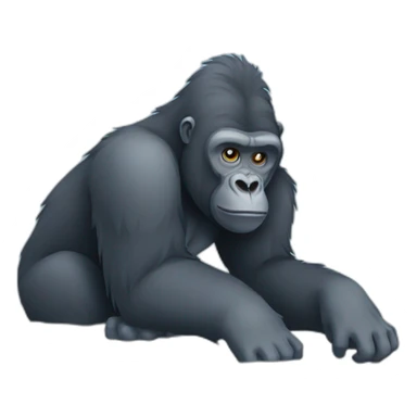 Gorilla freezing in the cold sticker