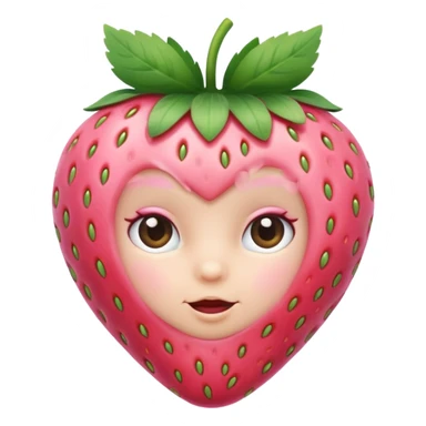 baby pink strawberry sticker