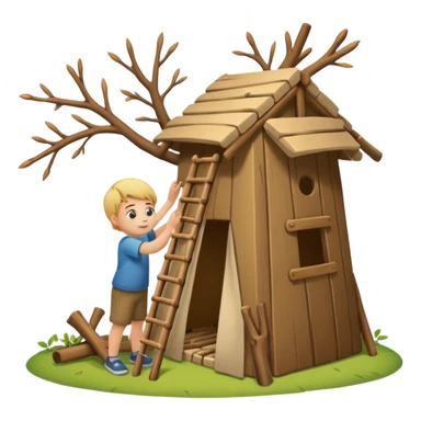 Building a fort sticker