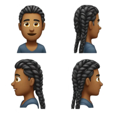 Guy with braids scratching his head sticker