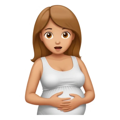 pregnant surprised girl  sticker