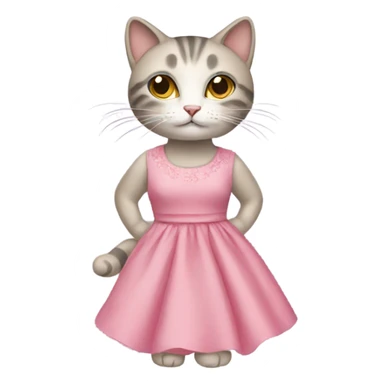 Cat wearing a dress sticker