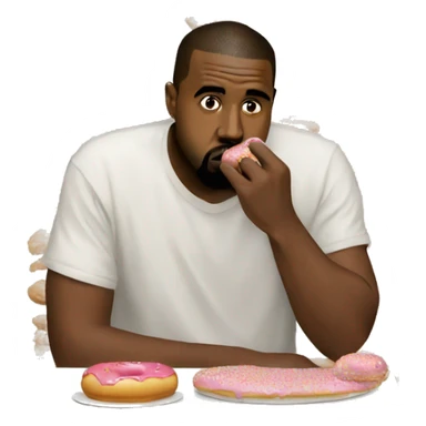 Kanye west eating a donut  sticker