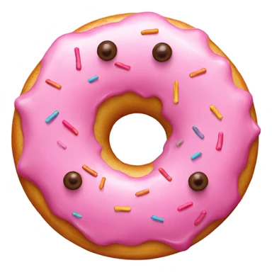 Pink donut sticker