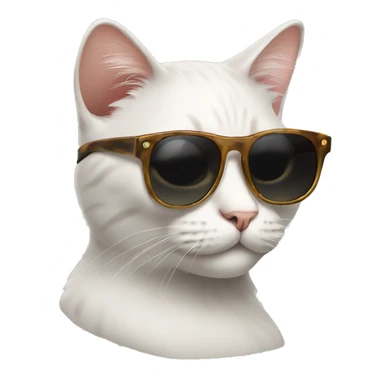 Cat with sunglasses sticker