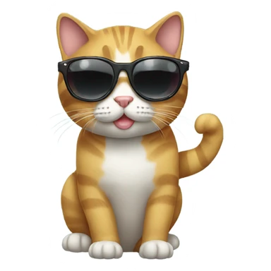 Cat with sunglasses sticker