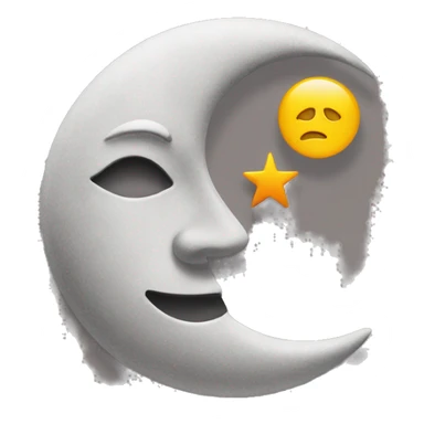 Moon and sun as one semicolon sticker