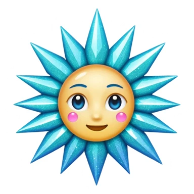 Glitter Cian Explosion sticker