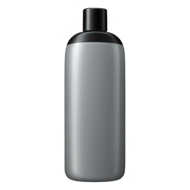 body wash in tall grey bottle with black lid sticker