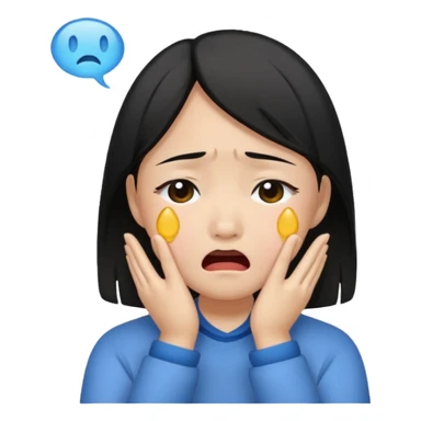 Asian girl crying more like this 😭 sticker
