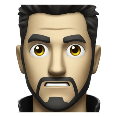 adam jensen from deus ex looking surprised sticker