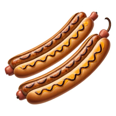 grilled bratwurst sausage, curved sticker
