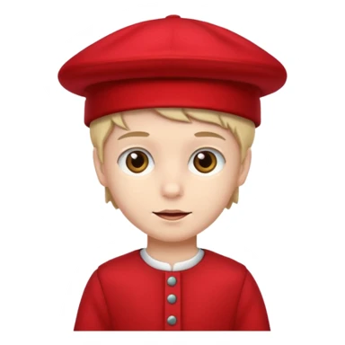 red hat and red dress boy sticker