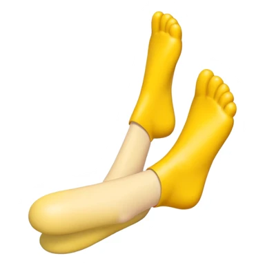 kicking feet emoji iphone sticker
