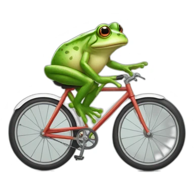 Frog on a bike sticker