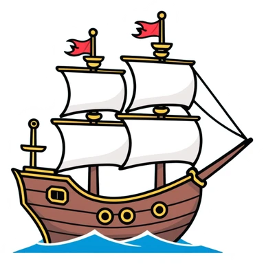 pirate ship sticker