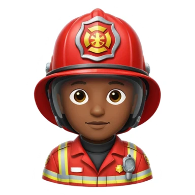 helmet fireman in unfiorm sticker