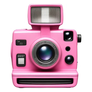 Pink Polaroid camera sticker