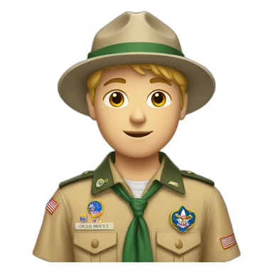 White boy scout sticker